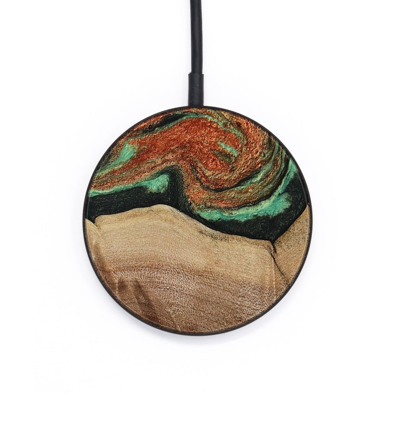 Circle Wood Wireless Charger - Danelle (Green, 810156)