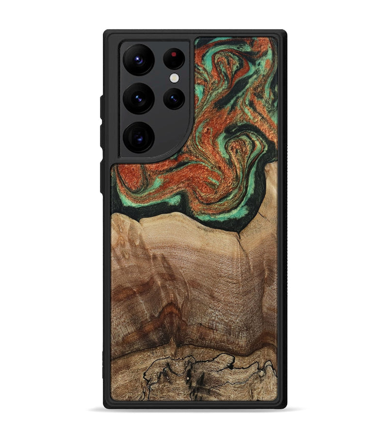 Galaxy S22 Ultra Wood Phone Case - Danelle (Green, 810156)