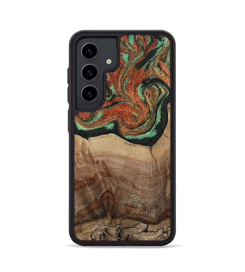 Galaxy S24 Wood Phone Case - Danelle (Green, 810156)