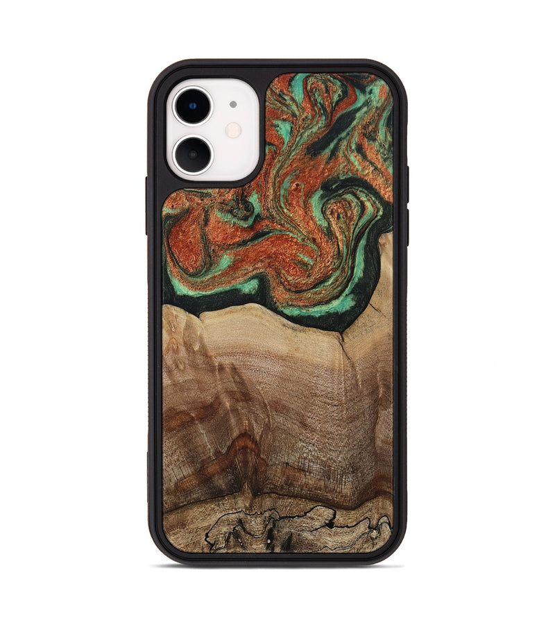 iPhone 11 Wood Phone Case - Danelle (Green, 810156)