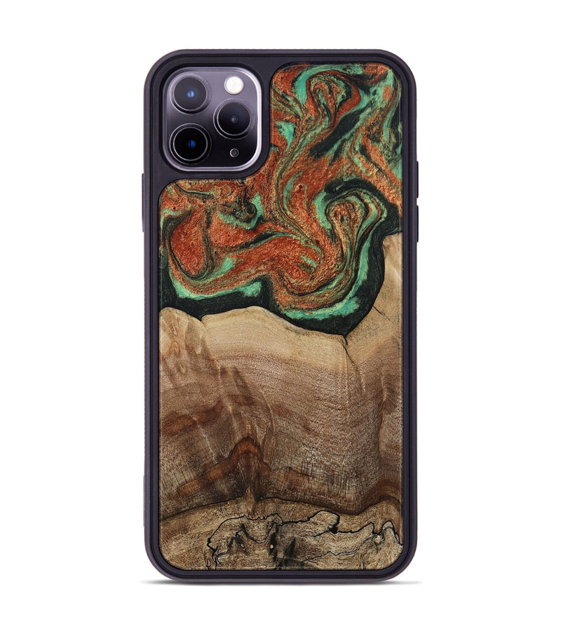 iPhone 11 Pro Max Wood Phone Case - Danelle (Green, 810156)
