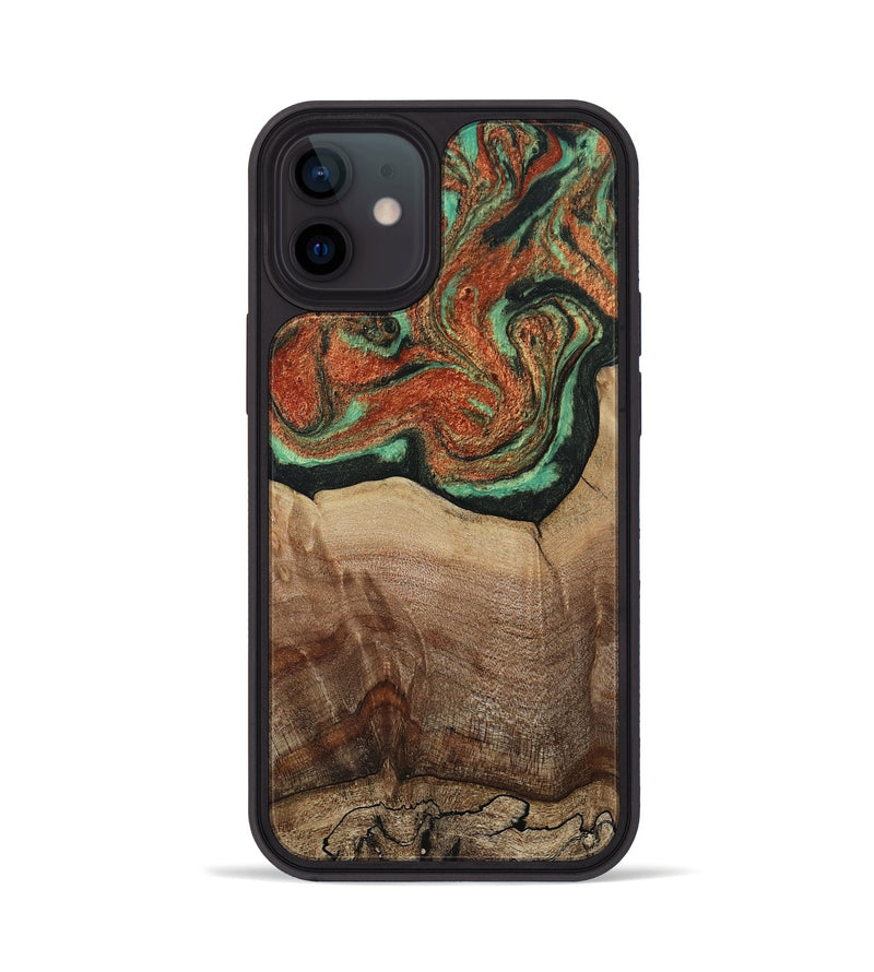 iPhone 12 Wood Phone Case - Danelle (Green, 810156)
