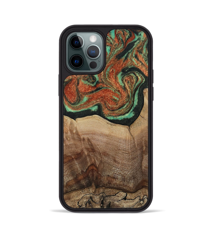 iPhone 12 Pro Wood Phone Case - Danelle (Green, 810156)