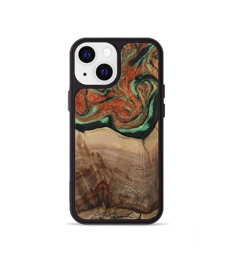 iPhone 13 mini Wood Phone Case - Danelle (Green, 810156)