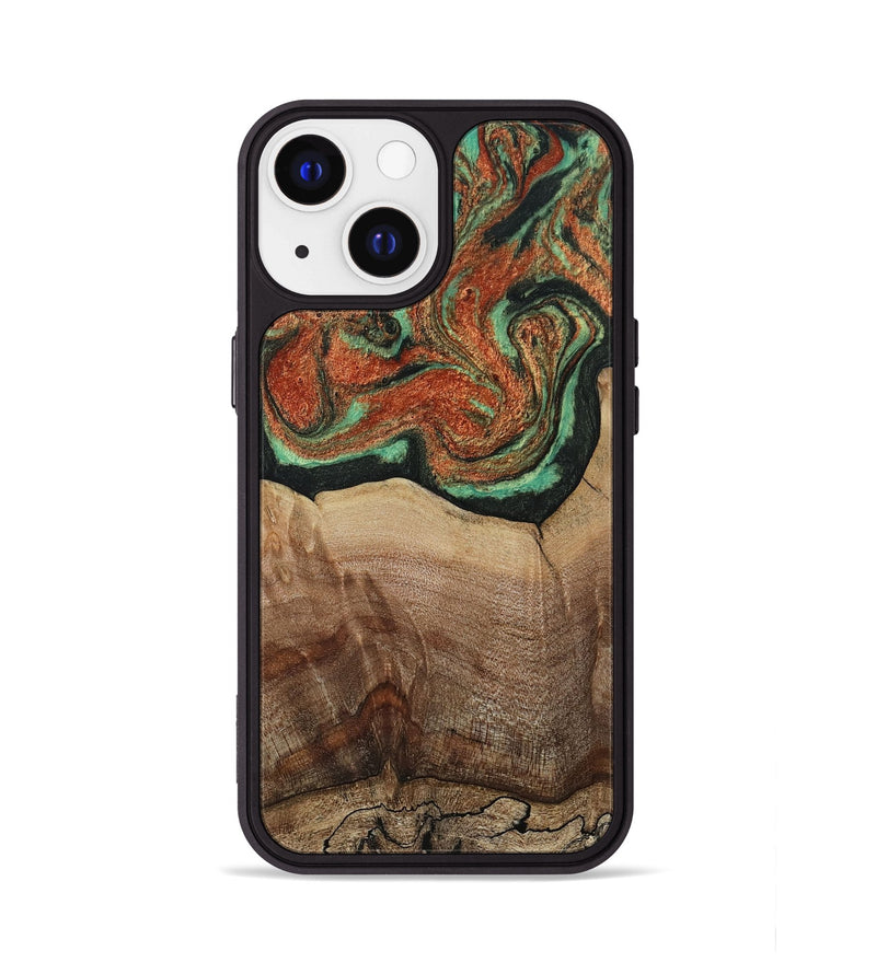 iPhone 13 Wood Phone Case - Danelle (Green, 810156)
