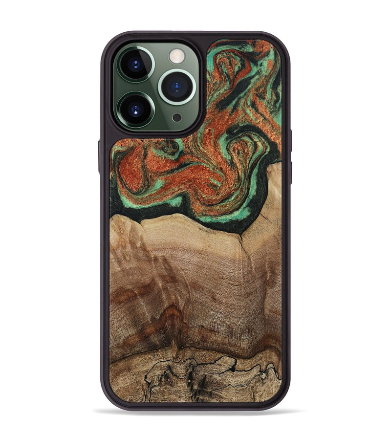 iPhone 13 Pro Max Wood Phone Case - Danelle (Green, 810156)