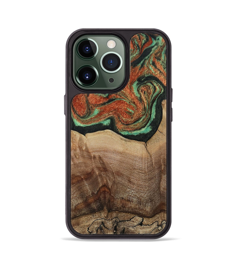 iPhone 13 Pro Wood Phone Case - Danelle (Green, 810156)