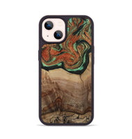 iPhone 14 Wood Phone Case - Danelle (Green, 810156)