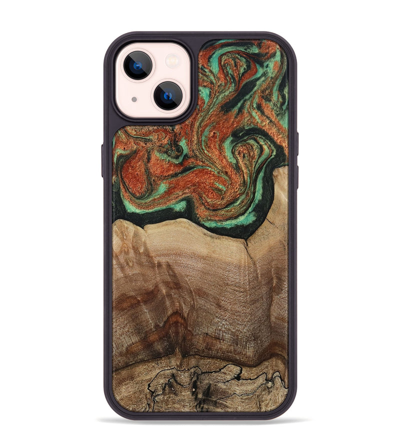 iPhone 14 Plus Wood Phone Case - Danelle (Green, 810156)