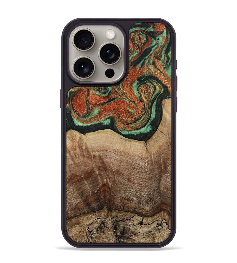 iPhone 15 Pro Max Wood Phone Case - Danelle (Green, 810156)