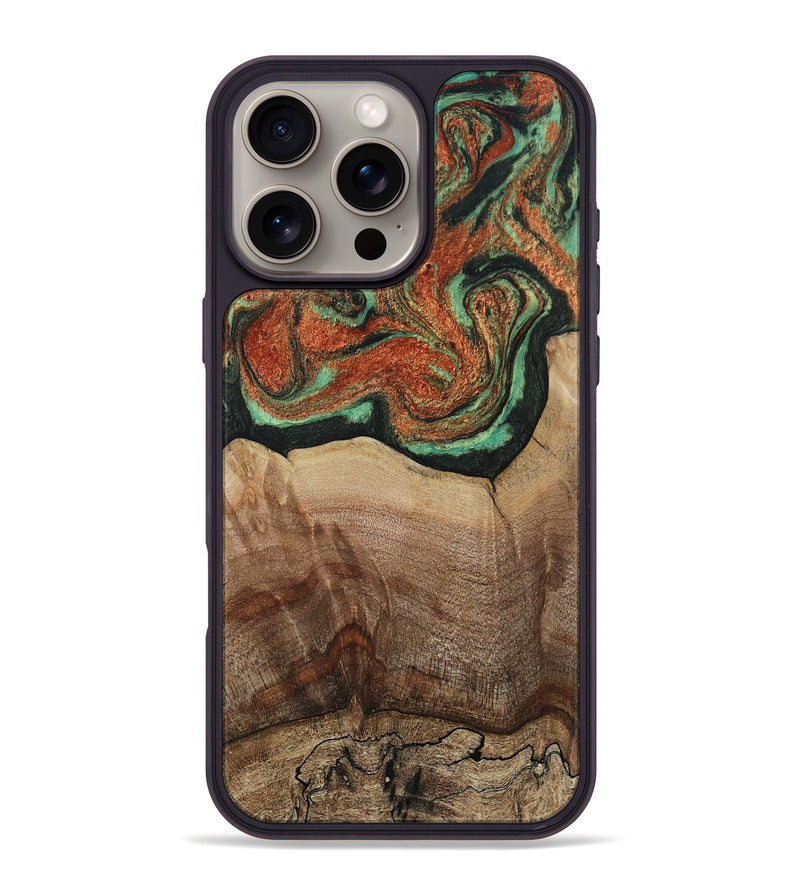 iPhone 16 Pro Max Wood Phone Case - Danelle (Green, 810156)