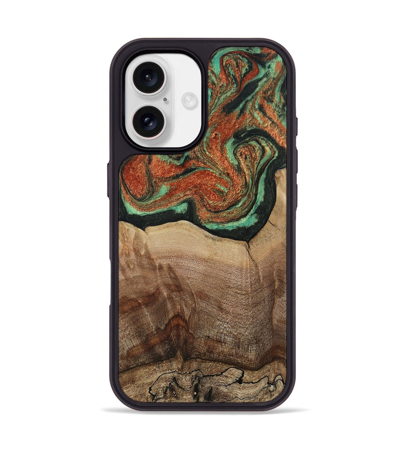 iPhone 17 Wood Phone Case - Danelle (Green, 810156)