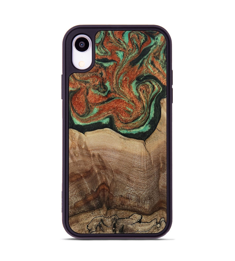 iPhone Xr Wood Phone Case - Danelle (Green, 810156)