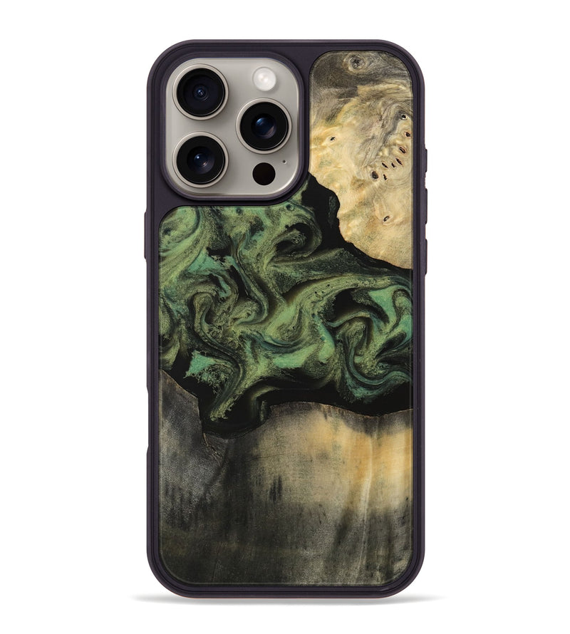 iPhone 16 Pro Max Wood Phone Case - Sydni (Green, 810158)