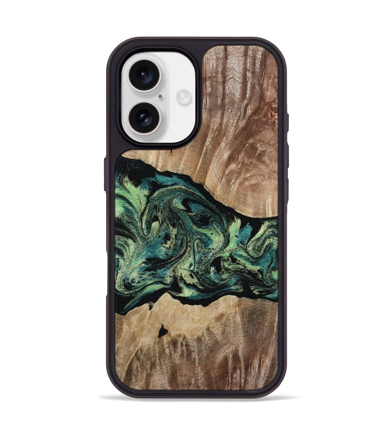 iPhone 17 Wood Phone Case - Dennis (Green, 810162)
