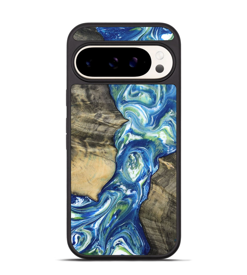 Pixel 9 Wood Phone Case - Joy (Blue, 810280)