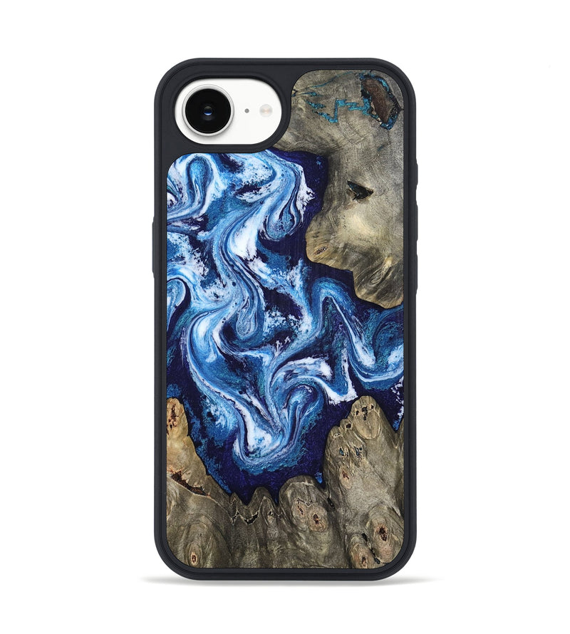 iPhone 16e Wood Phone Case - Harlan (Blue, 810284)