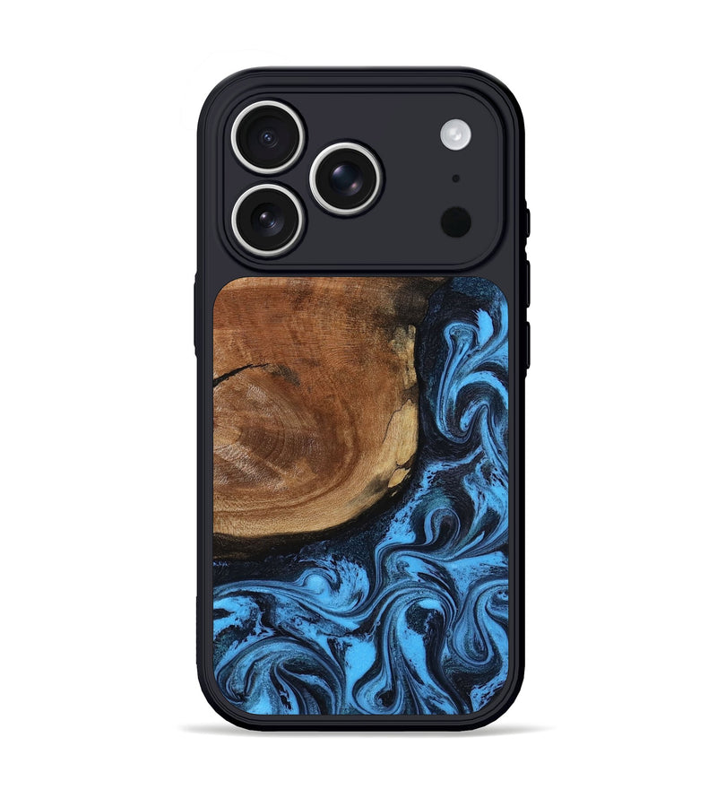 iPhone 17 Pro Wood Phone Case - Renata (Blue, 810285)