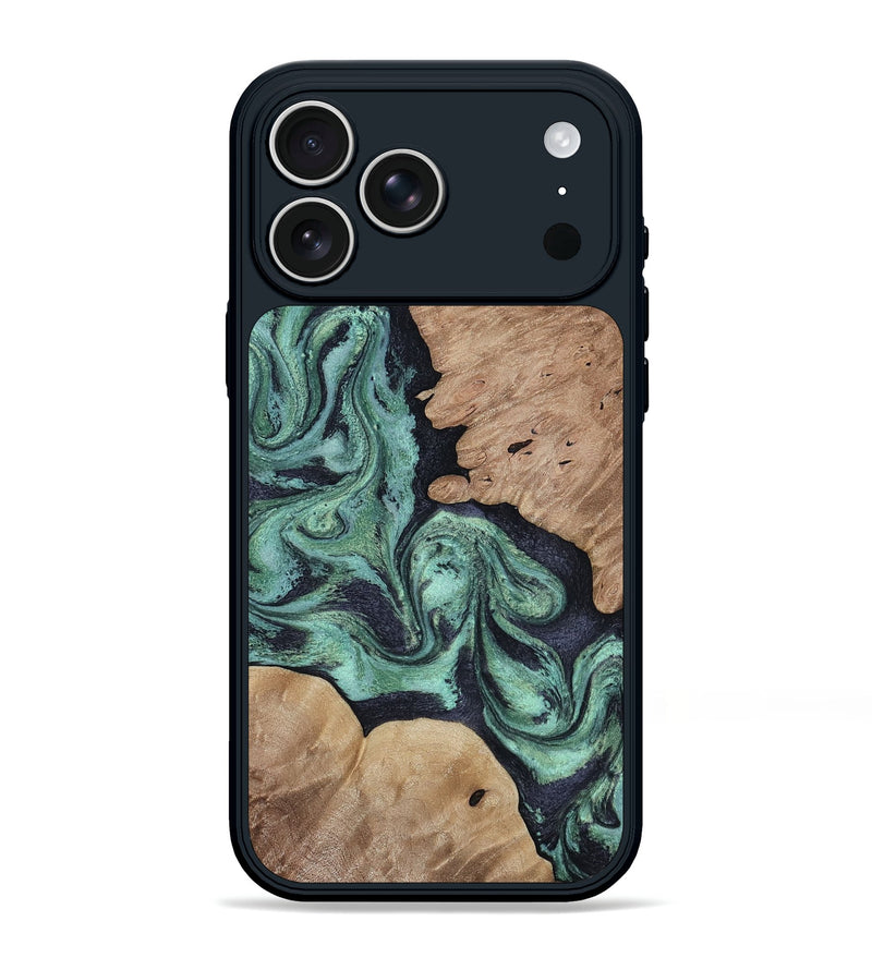 iPhone 17 Pro Max Wood Phone Case - Judah (Green, 810288)