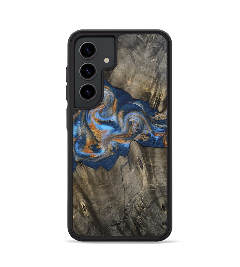 Galaxy S24 Wood Phone Case - Leone (Teal & Gold, 810333)