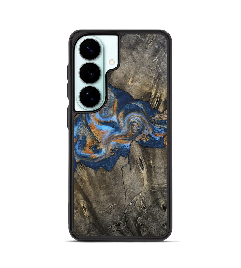 Galaxy S26 Wood Phone Case - Leone (Teal & Gold, 810333)