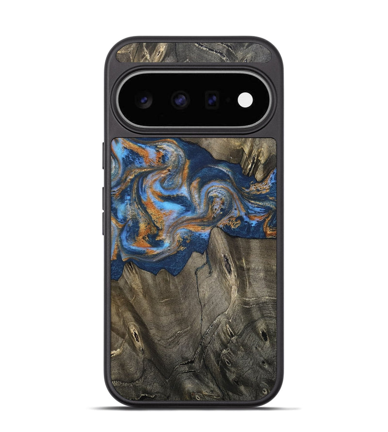 Pixel 11 Wood Phone Case - Leone (Teal & Gold, 810333)