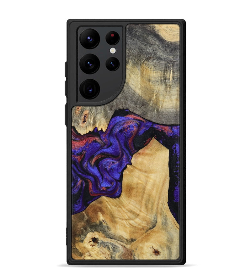 Galaxy S22 Ultra Wood Phone Case - Kathy (Purple, 810336)