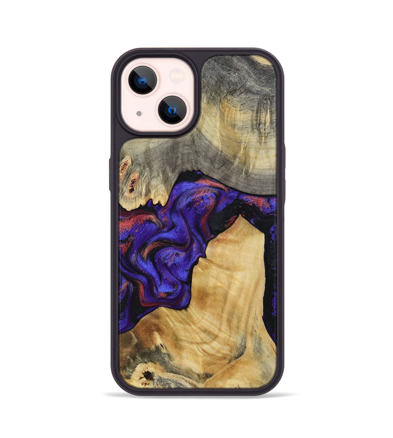 iPhone 14 Wood Phone Case - Kathy (Purple, 810336)