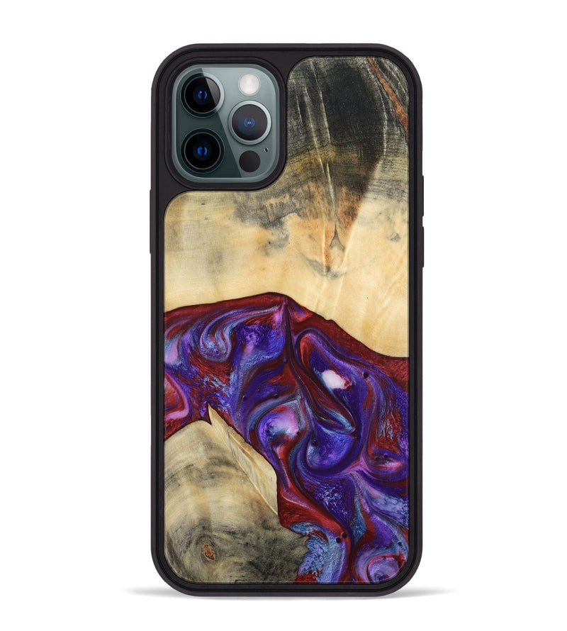 iPhone 12 Pro Max Wood Phone Case - Jase (Purple, 810344)
