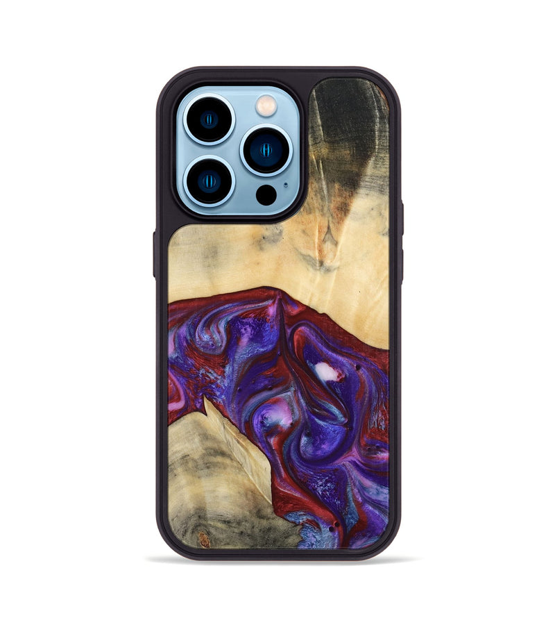 iPhone 14 Pro Wood Phone Case - Jase (Purple, 810344)