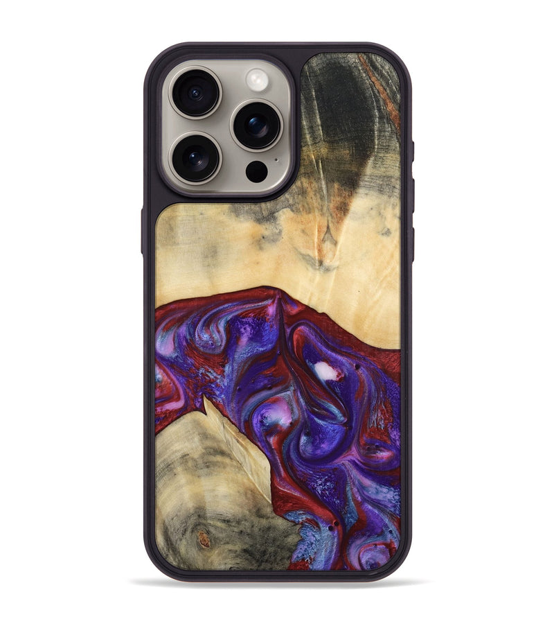 iPhone 15 Pro Max Wood Phone Case - Jase (Purple, 810344)