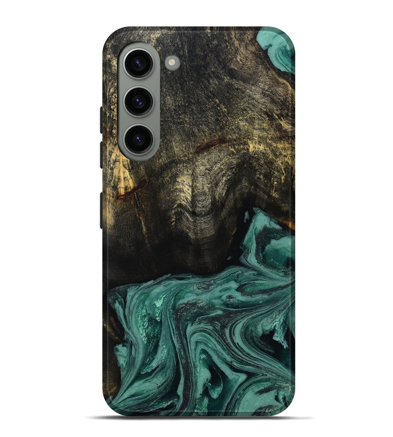 Galaxy S23 Plus Wood Live Edge Phone Case - Lakesha (Green, 810385)