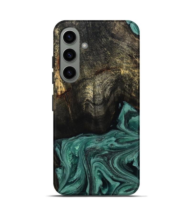 Galaxy S24 Wood Live Edge Phone Case - Lakesha (Green, 810385)