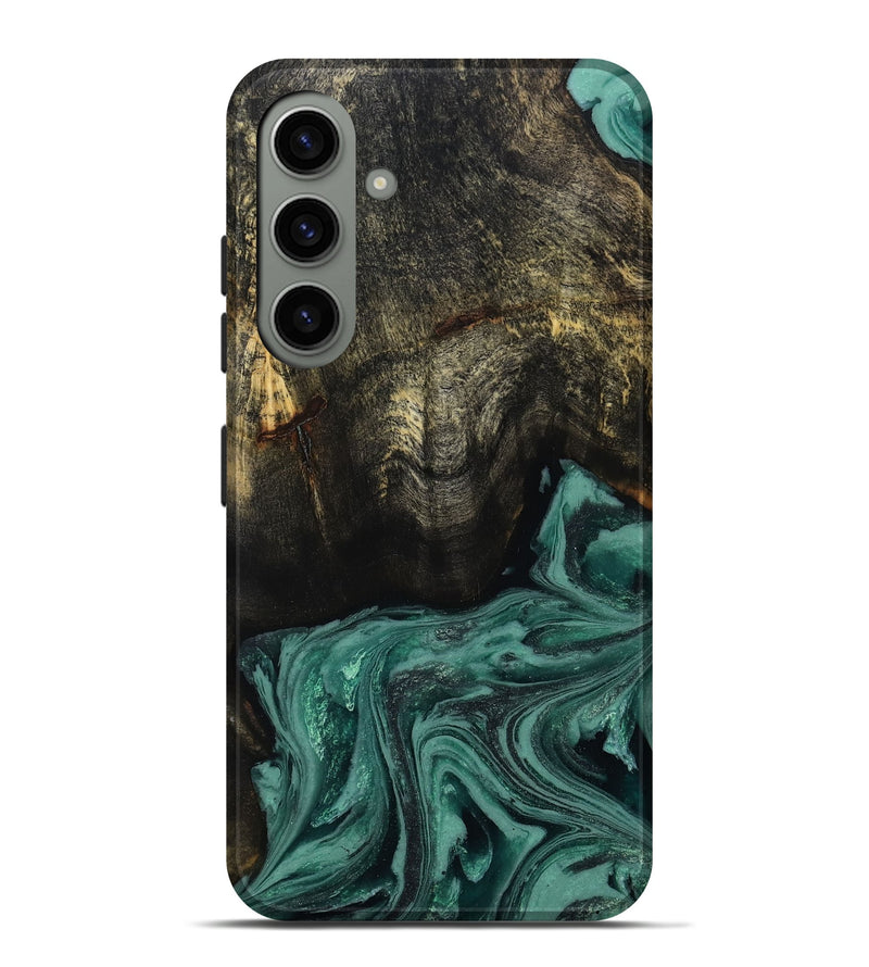Galaxy S24 Plus Wood Live Edge Phone Case - Lakesha (Green, 810385)