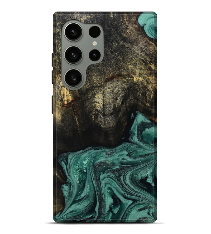 Galaxy S24 Ultra Wood Live Edge Phone Case - Lakesha (Green, 810385)