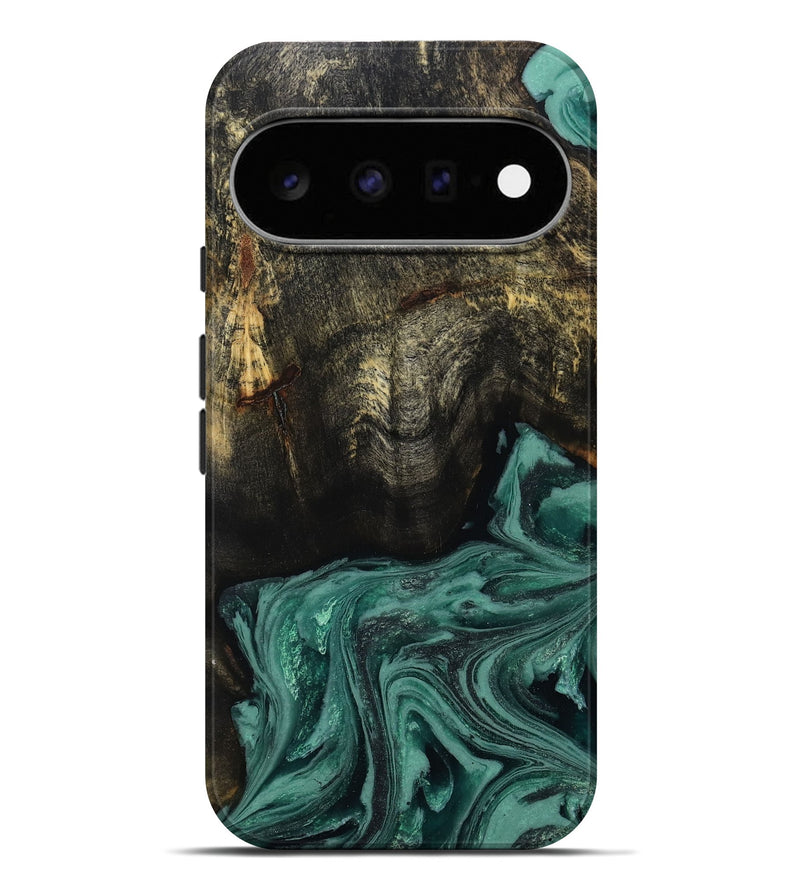 Pixel 11 Pro XL Wood Live Edge Phone Case - Lakesha (Green, 810385)