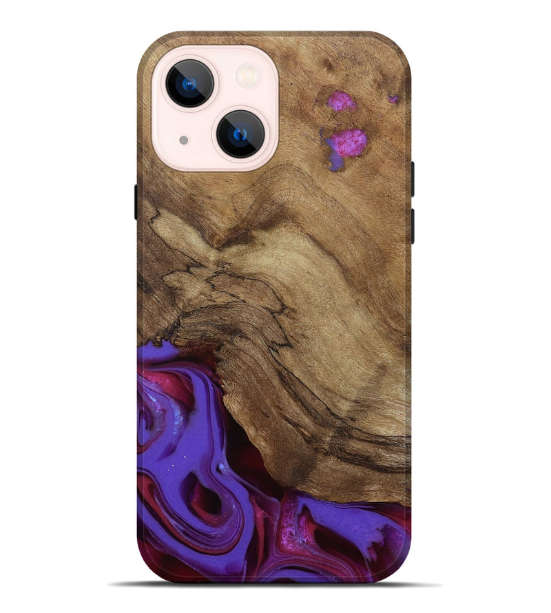 iPhone 14 Plus Wood Live Edge Phone Case - Ciji (Purple, 810397)