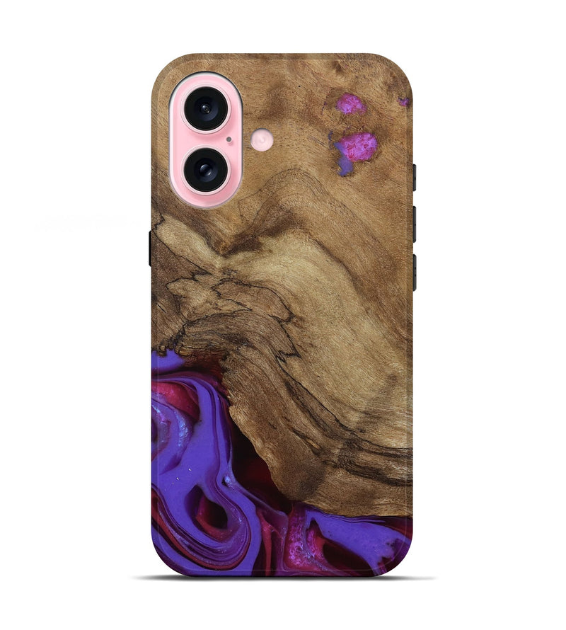 iPhone 17 Wood Live Edge Phone Case - Ciji (Purple, 810397)