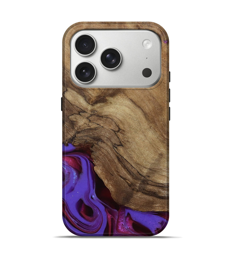 iPhone 17 Pro Wood Live Edge Phone Case - Ciji (Purple, 810397)