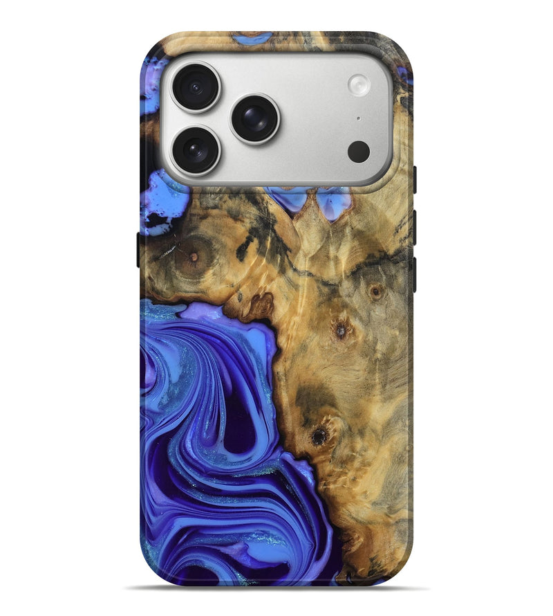 iPhone 17 Pro Max Wood Live Edge Phone Case - Burl (Purple, 810401)