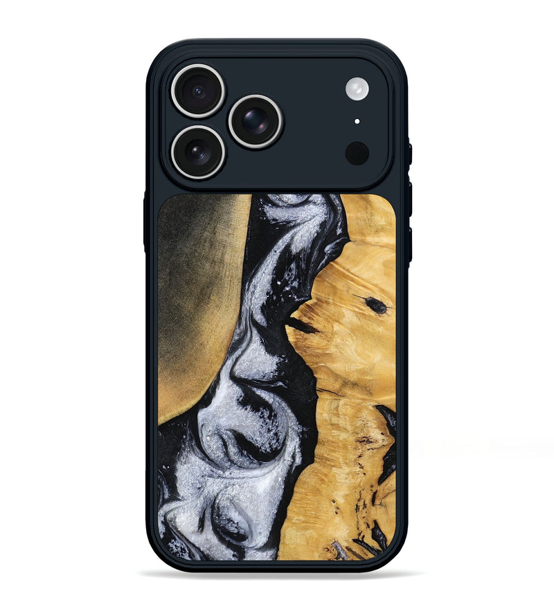 iPhone 17 Pro Max Wood Phone Case - Marilee (Black & White, 810432)
