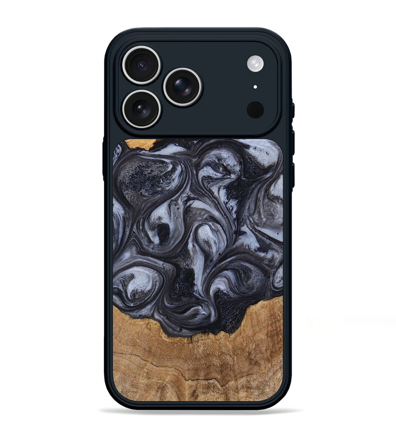 iPhone 17 Pro Max Wood Phone Case - Tatum (Black & White, 810435)