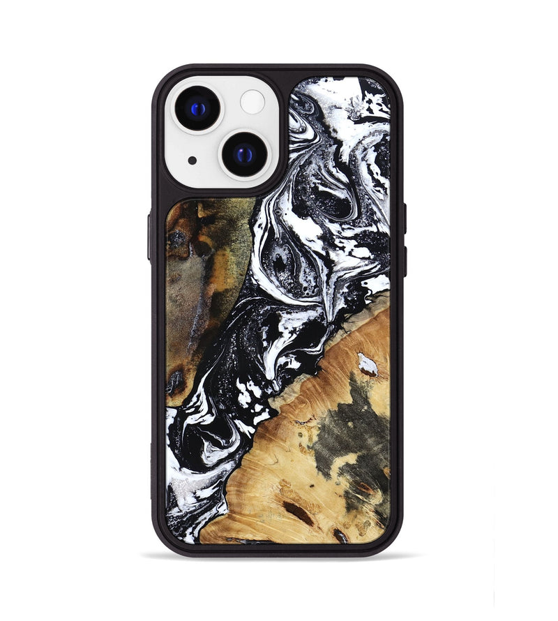 iPhone 13 Wood Phone Case - Damir (Black & White, 810445)
