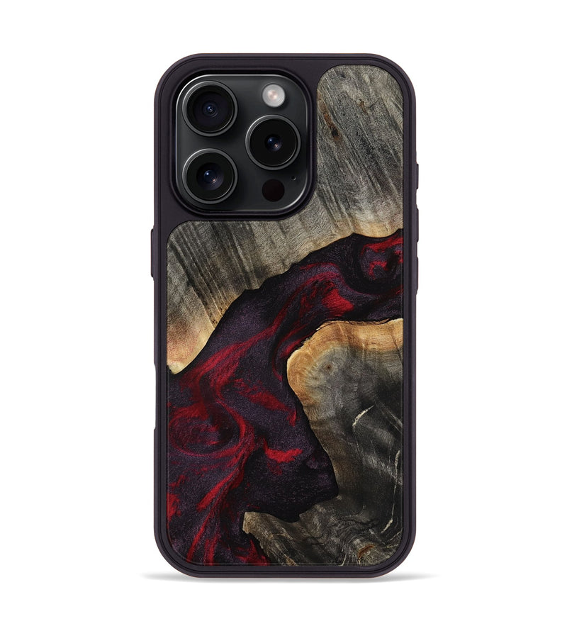 iPhone 16 Pro Wood Phone Case - Cheri (Red, 810461)