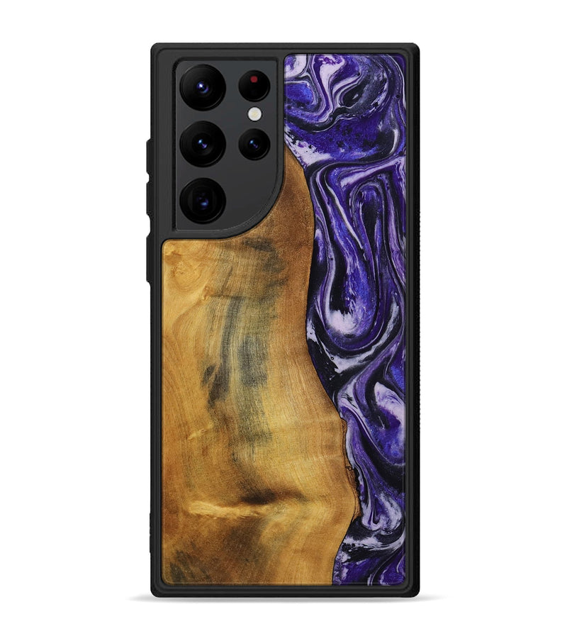Galaxy S22 Ultra Wood Phone Case - Tomika (Purple, 810462)