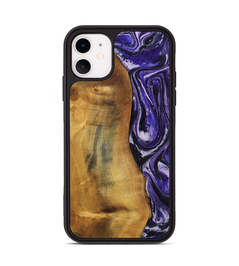 iPhone 11 Wood Phone Case - Tomika (Purple, 810462)
