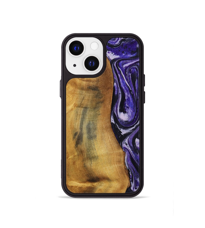 iPhone 13 mini Wood Phone Case - Tomika (Purple, 810462)