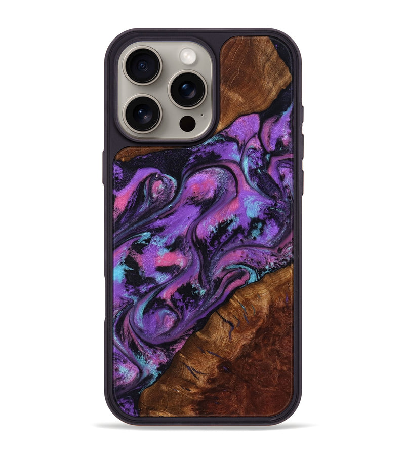 iPhone 16 Pro Max Wood Phone Case - Dovie (Purple, 810464)