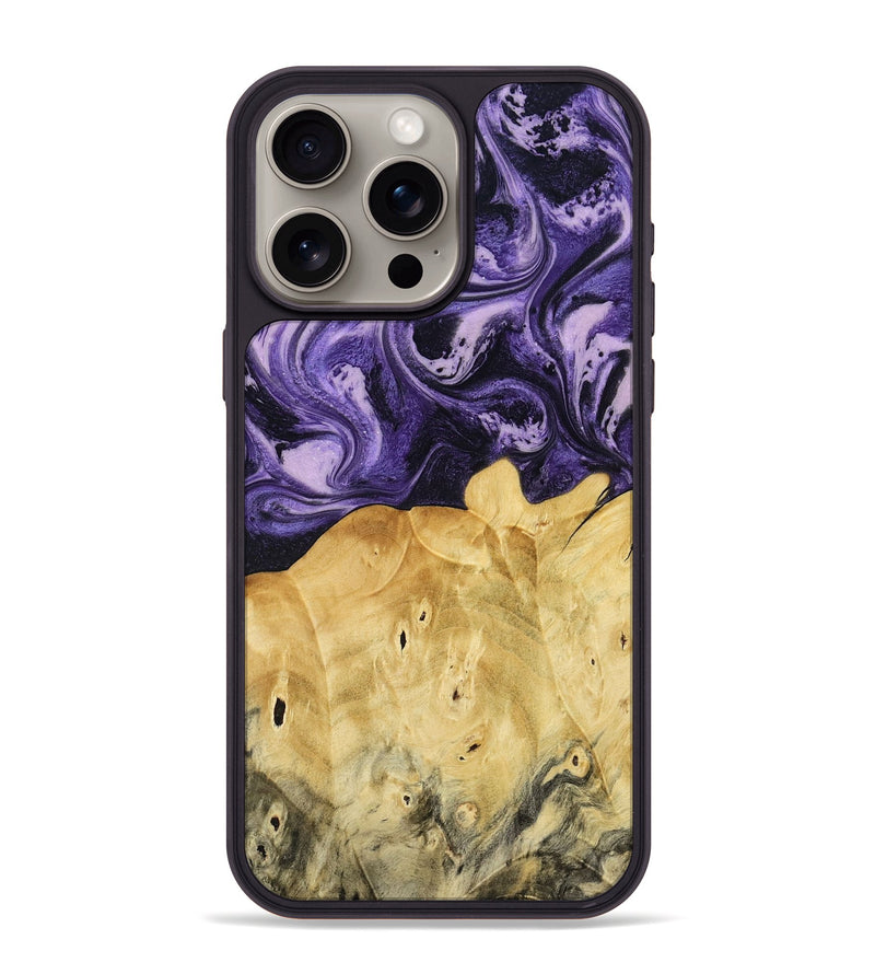 iPhone 15 Pro Max Wood Phone Case - Annika (Purple, 810472)
