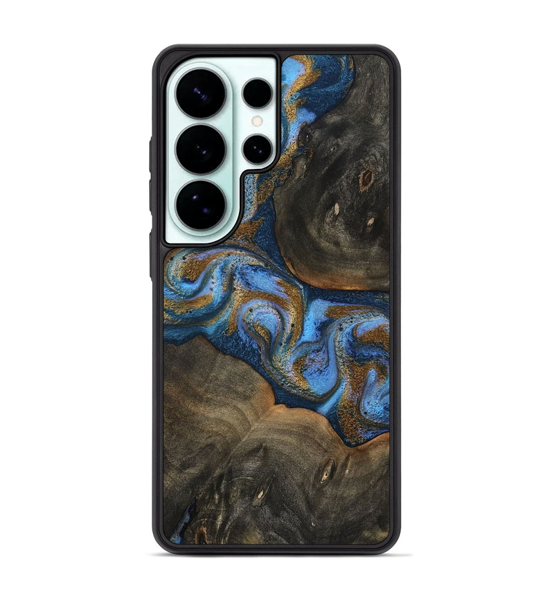 Galaxy S26 Ultra Wood Phone Case - Marion (Teal & Gold, 810478)